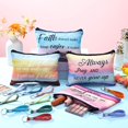 thumbnail image 5 of AUR 32 Pcs Canvas Cosmetic Makeup Bag Women Christmas Inspirational Gifts Travel Toiletry Makeup Bag Pouch with Inspirational Keychains for Christmas Women Teacher Appreciation Gift(Landscape), 5 of 7