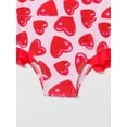 thumbnail image 3 of Baby Girls' One-Piece Swimsuit With Flamingo & Tropical Print Long Sleeves And Hat, 3 of 5