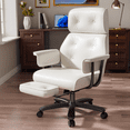 thumbnail image 5 of HomeZeer Big and Tall Office Chair 400LBS, Reclining Office Chair with Footrest and Wide Seat, Executive Desk Chair with High Back,Comfortable Computer Task Chair for Home Office, White, 5 of 9