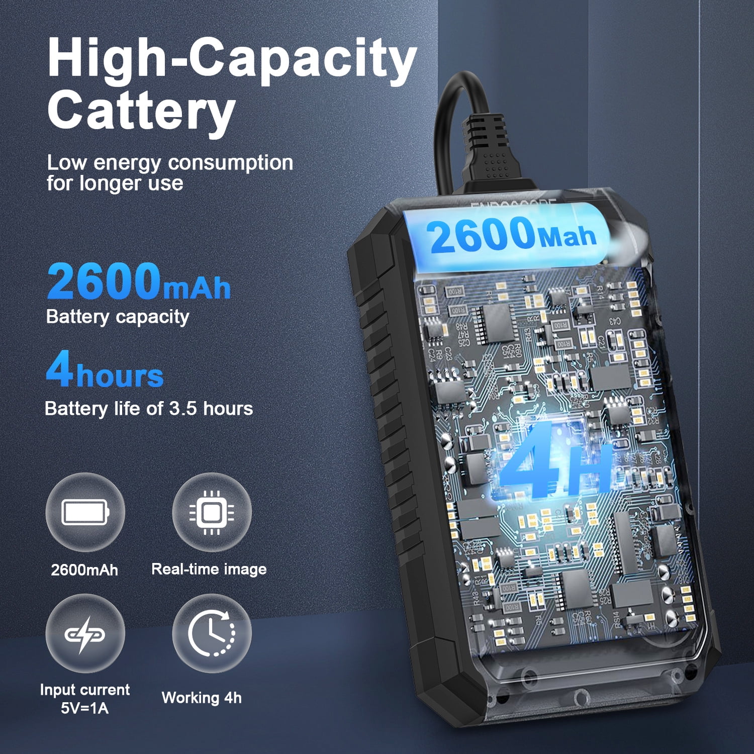 Endoscope Camera with Light,1080P Digital Inspection Borescope Camera Sewer Camera with 4.3" IPS Screen, 8 LED Lights, 16.4FT Semi-Rigid Cable Cord 8mm IP67 Waterproof Camera for Sewer, Tools(Black)