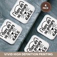 thumbnail image 6 of 3drose, There Are No Ordinary Cats Black Line Art, Set of 4 Coasters - Soft, 6 of 7