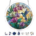 thumbnail image 2 of Acrylic Puzzles Suncatcher Window Hanging, 83 Pieces 7.4 Inch Sun Catcher Acrylic Puzzles Garden Decoration for Women Men Mom Birthday Gift Home Decor (Emerald Flame Hummingbird), 2 of 8