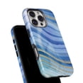 thumbnail image 6 of DesignSkinz Scratch-Resistant Hard Slim Case Compatible with iPhone 11 (Compatible with MagSafe) - Vivid Agate Vein Slice Blue V4, 6 of 9
