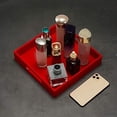 thumbnail image 4 of Sturdy Red Acrylic Serving Tray with Handles-10x10Inch-Serving Coffee,Appetizer,Breakfast,Butler-Kitchen Countertop Tray-Makeup Drawer Organizer-Vanity Table Tray-Ottoman Tray-Decorative Tray, 4 of 7