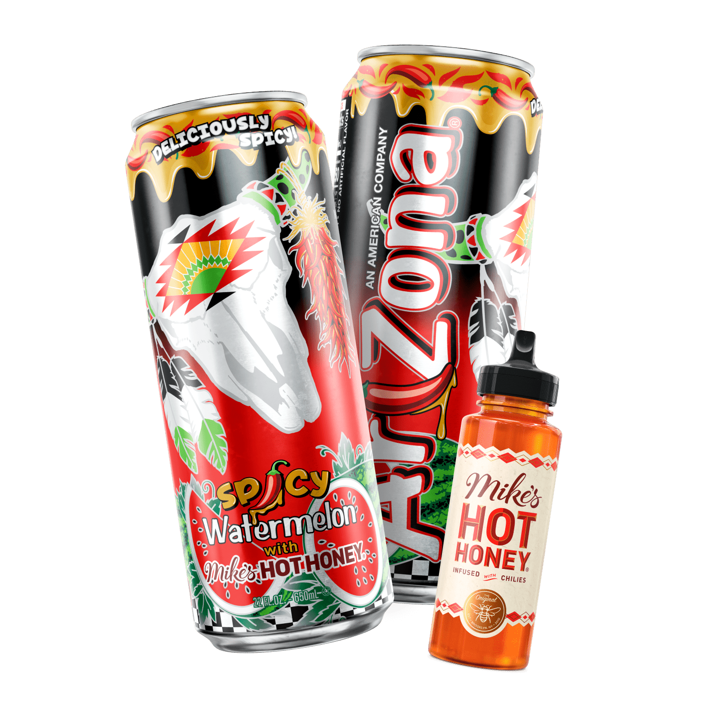 Arizona Spicy Watermelon Juice Cocktail, 22 fl oz Cans, 12 Pack