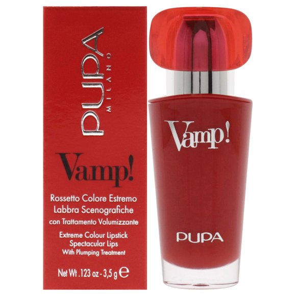 Lápiz labial Pupa Milano ¡Vamp! Barra de Labios Extreme Color con Tratamiento Rellenador 100 Piel Desnuda 0.12 oz