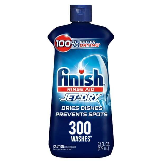 Finish JetDry Rinse Aid, 32oz, Dishwasher Rinse Agent and Drying Agent