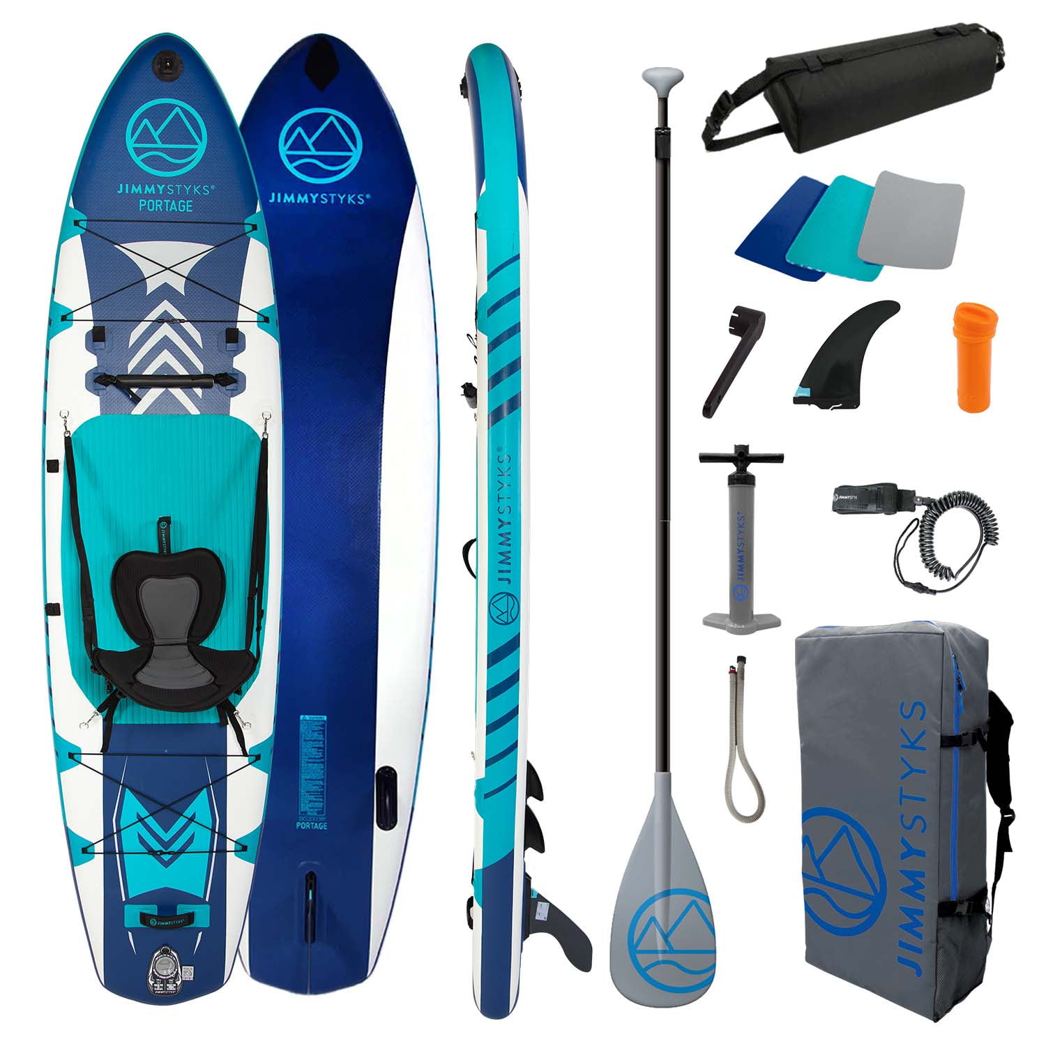 Jimmy Styks 10 Portage Isup híbrido 2 em 1Inflatable Stand up