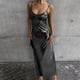 thumbnail image 2 of Mujeres Color sólido Wrap Camis Sling Backless Sin mangas con cuello en V Vestidos OAVQHLG3B Store lin121212, 2 of 4