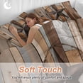 thumbnail image 5 of Country Star Brown Duvet Cover Set, Western Texas Vintage Farmhouse Wooden Soft Duvet Cover Twin Size Bedding Set 4 Pieces, 1 Quiltcover and 2 Pillowcases with Zipper, 1 Bed Sheet for All Seasons, 5 of 9