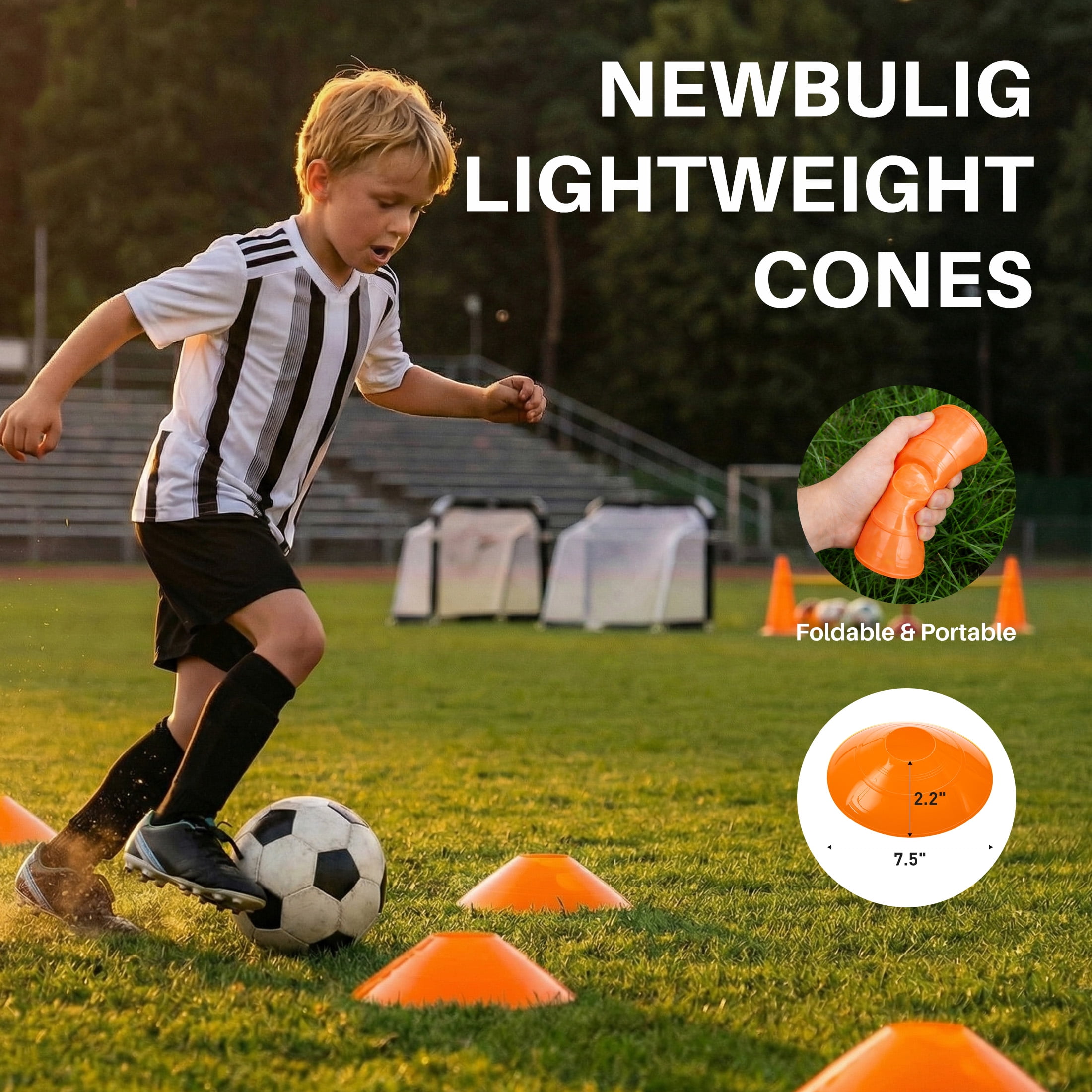 EDX Agility Ladder Speed Training Set - Adjustable Fitness Ladder for Footwork, Coordination & Agility Drills Indoor Outdoor, Orange
