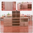 thumbnail image 5 of 3 Count Locker Miniature Display Cabinet Doll House Drawer Prop Decoration Wooden, 5 of 6