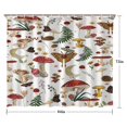 thumbnail image 5 of Red Mushroom Nature White Pattern Shower Curtain 84"x72" ,Bathroom Decorative Shower Curtains Set with 12 Hooks,Modern Waterproof Washable Shower Curtain, 5 of 6