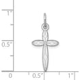 thumbnail image 4 of 14K White Gold Laser Designed Cross Charm - 21mm, 4 of 6