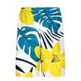 thumbnail image 6 of KIHOUT Men's Hawaiian Palm Print 2-in-1 Swim Trunks - 95% Polyester 5% Spandex, Drawstring Elastic Waist, Lined with Pockets for Beach, Pool and Summer Casual Wear, 6 of 6