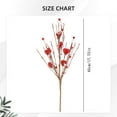 thumbnail image 2 of 3 Pcs Heart Shaped Berry Picks,Artificial Valentines Day Decorations,Red Berries Stems,17.72 Inch Artificial Berry Flower Stems,Heart Shaped Berry Picks For Valentine’S Day,Wedding,Home Decor,B, 2 of 7