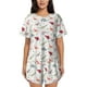 thumbnail image 1 of Fotbe Cute Dinosaur Conjunto de Pijama Estampado para Mujer, 2 Piezas, Ropa de Dormir con Camiseta de Manga Corta y Shorts Suaves-Large, 1 of 6