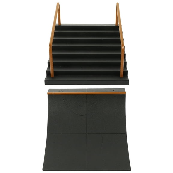 Oraceous 2Pcs Finger Skateboard Ramp Fingerboard Park Fingerboard Obstacle Kids Finger Skateboard Ramp