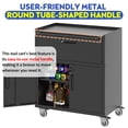 thumbnail image 5 of Tcbosik Metal Storage Cabinet with Wheels, Rolling Tool Cabinet with Drawer, Shelves and Lockable Doors, Mobile File Cabinet with Adjustable Shelf for Home Office Garage Basement, Black, 5 of 8
