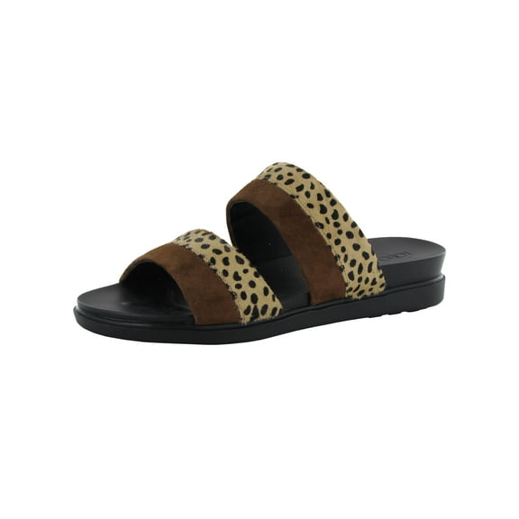 LOGO By Lori Goldstein Womens Annie Slide Sandal Shoes, Cognac, US 9