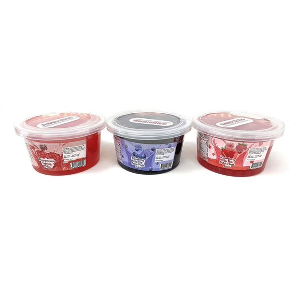Fusion Select Bursting Boba Popping Boba Pearls - Fruit Tea Snack Toppings (Strawberry, Blueberry, Pomegranate)