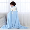 thumbnail image 2 of HUANBAI Baby Hooded Bath Towel Bathrobe Baby Soft Towel For Kids 2 6 Years Toddler Boy Girl Shower 27.5 X 55.1 Inches One Size, 2 of 3