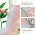 thumbnail image 5 of Yayeee 4 Pack Dining Chair Covers Stretch Parson Chairs Slipcovers Seat Protector, Wavy Striped, 5 of 6