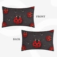 thumbnail image 4 of Daiia Red Ladybugs On Dark Background Bedding Waterproof Pillow Protector Zippered Queen – Bed Bug Proof Pillow Encasement-16"x24", 4 of 9