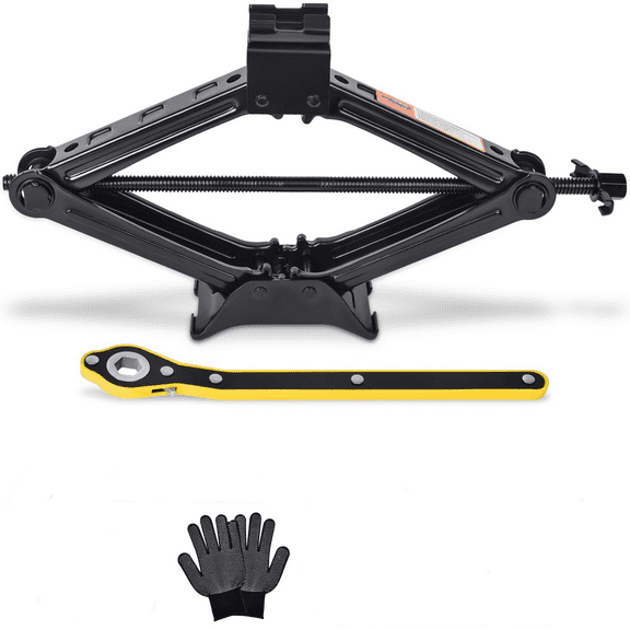 Heavy Duty 2 Ton Scissor Jack with Tire Changing Tools for Cars and SUVs