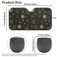 thumbnail image 6 of Jeiento Gothic Style Car Sun Shade for Windshield Foldable Windshield Sunshade Car Front Sunshade Blocks Sun Visor Easy to Install Universal Fit Most Cars Women Men, 6 of 7
