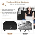 thumbnail image 5 of Pemberly Row Patio Oversized Wicker Egg Chair Lounge Basket 4 Cushion Black, 5 of 8