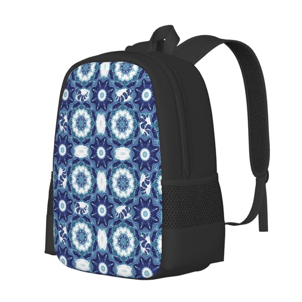Fotbe Vintage Blue Mochila para Hombre y Mujer - Tela Oxford 600D Resistente - Mochila Impermeable de Gran Capacidad para Escuela, Viajes y Senderismo