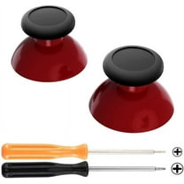 eXtremeRate Carmine Red & Black Replacement 3D Joystick Thumbsticks, Analog Thumb Sticks with Cross Screwdriver for Nintendo Switch Pro Controller