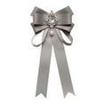 thumbnail image 5 of Milageto Women Bow Tie Collar Tie Breastpin Jewelry Fashion Jabot Corsage for Ladies Girl Gray, 5 of 8