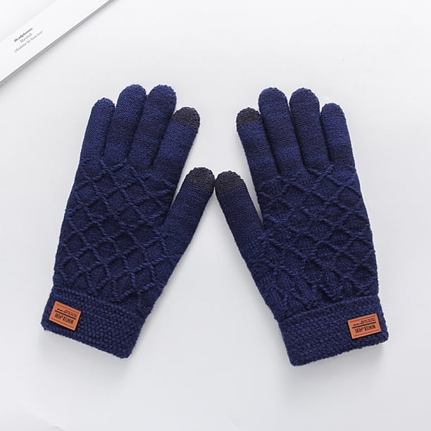 Xihbxyly Guantes para Deportes de Invierno, Cálidos y Aterciopelados, Transpirables, de Secado Rápido, Compatibles con Pantallas Táctiles, para Ciclismo, Senderismo y Exteriores, Unisex, 1 Par, Ajust