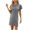 Gray, variant on Tumotour T-Shirt Dress For Women Round Neck dress Solid Color Casual Plain Simple Blouse Loose Flowy Soft Short-Sleeve Dress Sundresses with pockets
