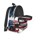 thumbnail image 5 of Goofa American Flag Skull Pattern Backpack for Students – Large Capacity, Lightweight with Adjustable Shoulder Straps, Perfect for School, Travel, 5 of 8