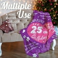 thumbnail image 2 of 25th Birthday Gifts for Women, Daughter, 1996, 25th Flannel Fleece Blankets, Birthday Gifts for Women, Female, Friends, Funny Present Ideas for Her, Purple (50*60), 2 of 6