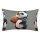 thumbnail image 1 of Fotbe Cartoon Pandas Basketball Funda de Almohada Decorativa Estilo Occidental, Lujo en Algodón, Fundas para Almohadas King, Cojín Estampado para Decoración del Hogar-14"x20", 1 of 6