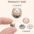 thumbnail image 2 of 10 Conjuntos de Botones de Cristal Sin Coser de 11.5 mm, Pines Desmontables para Ropa, Abrigo (Transparente), 2 of 7