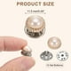 thumbnail image 2 of 10 Conjuntos de Botones de Cristal Sin Coser de 11.5 mm, Pines Desmontables para Ropa, Abrigo (Transparente), 2 of 7