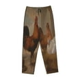 thumbnail image 4 of Goofa Oil Painting Chicken And Duck Printed Soft Pajama Pants for Women, Wide Leg Comfy Casual Lounge Yoga Pants-, 4 of 9