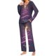 thumbnail image 2 of Puntoco Pijamas para mujer, conjunto de pijamas con estampado navideño, cuello redondo, bolsillo, pantalones y ropa para el hogar, 2 of 5