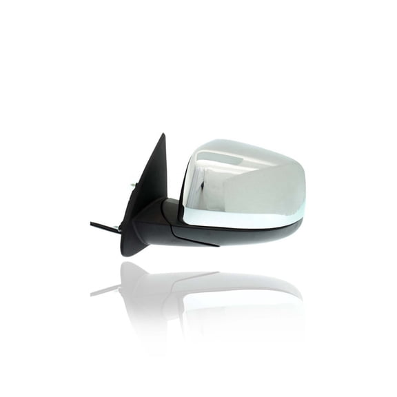 Door Mirror - Compatible/Replacement for '14-22 Dodge Durango - Powered, Heated Without Signal Lamp/Blind Spot/Memory, Chrome - Left Hand - Driver - 68249321AF