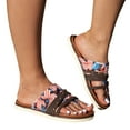 thumbnail image 4 of Mefallenssiah Women'S New foreign Trade Plus-Size Retro Strap Patchwork Color Clip toe Miter Beach Slippers, 4 of 8