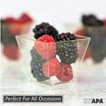thumbnail image 3 of 100 Mini Plastic Dessert Cups with Spoons - 2 oz Gold Glitter Dessert Shooters for Chocolate Desserts, Appetizers, Samplers, Shot Glasses & More, 3 of 8