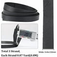 thumbnail image 3 of 3 Roll 80cm x 10mm Flat Leather Cord Genuine Leather Strip 2mm Thick Black Leather Strap Cowhide String Braiding Thread Rope, 3 of 9