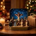 thumbnail image 5 of Mini Crucifixion Scene Set in Tin Box Hand‑Painted Jesus Crucifix Figurines Portable Pocket Religious Tabletop Decor Travel Faith Keepsake Stocking Stuffer Meaningful Christian Gift, 5 of 8