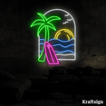 thumbnail image 3 of Craftnamesign Beach Landscape Neon Sign, Beach Club Decor, Living Room Decor, 3 of 4