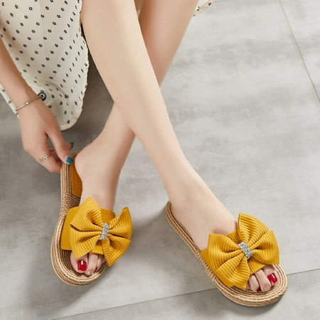 

STEADY Transparent Slippers Slippers Flat Slippers Women s Sandals Women s Slippers Yellow / 37